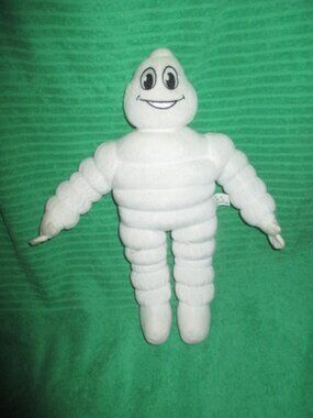Michelin Man Bibendum Plush Doll Toy White Mascot Stuffed Logo Tag Promo 15"